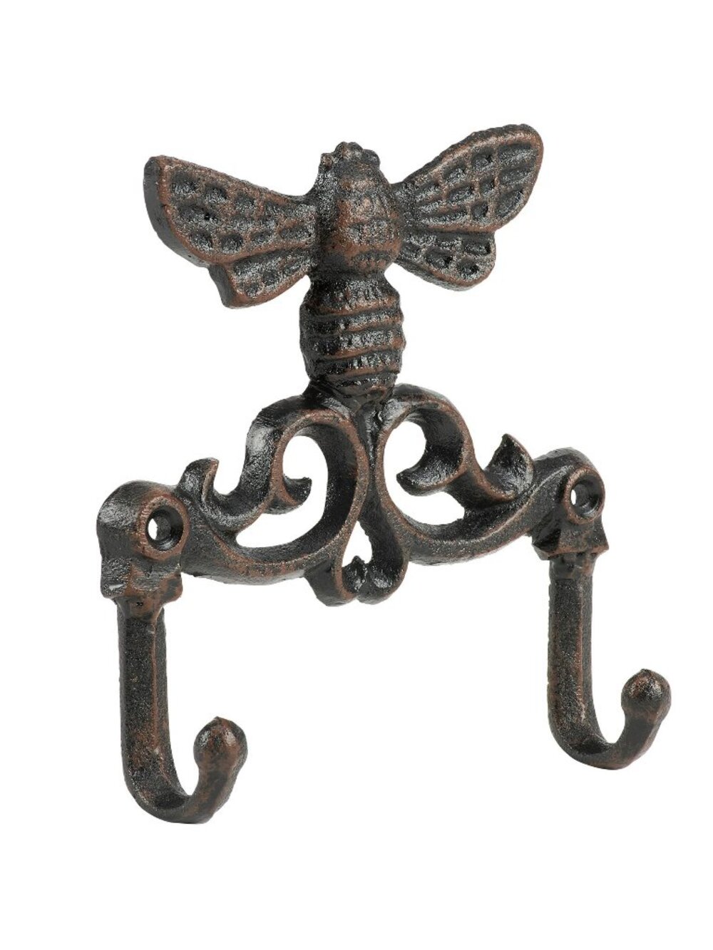 Cast Iron Bumblebee Wall Hook Rustic Bee Decor Farmhouse Garden Hook Bees